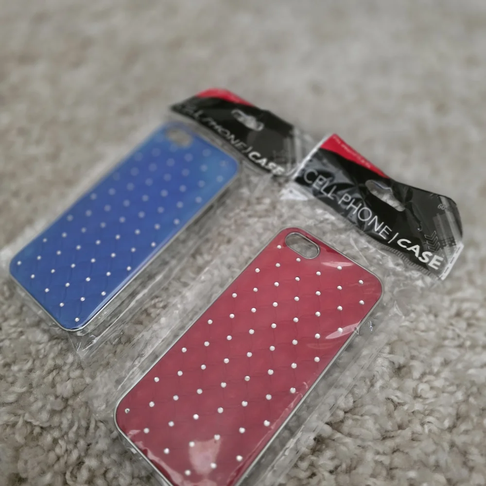 Blue and Red Polka Dot Phone Cases
